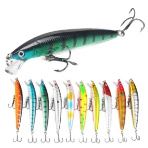 p/ 1 pièces leurres de pêche méné japonais flottant dur Bait95mm 7g