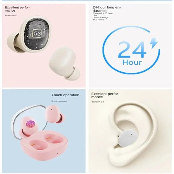 JS313 Bluetooth écouteur contrôle tactile V5.3