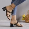 Chaussons à Lacets et Talons Hauts pour Femmes Recto-Verso (TEMU)