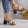 Chaussons à Lacets et Talons Hauts pour Femmes Recto-Verso (TEMU)