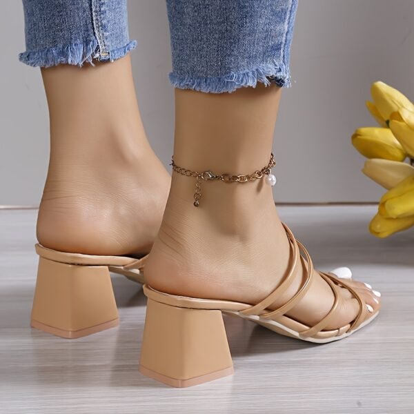 Chaussons à Lacets et Talons Hauts pour Femmes Recto-Verso (TEMU)