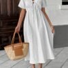 Robe Bohème à Manches Courtes pour Femme (TEMU)