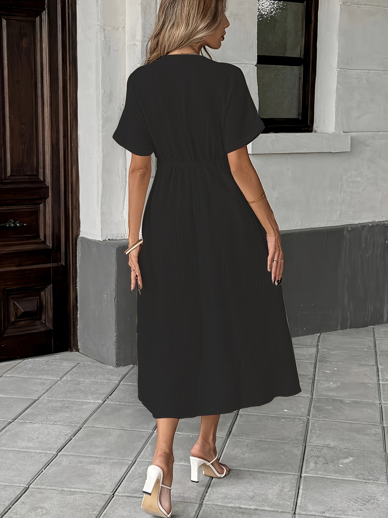 Robe Bohème à Manches Courtes pour Femme + Nian Nian