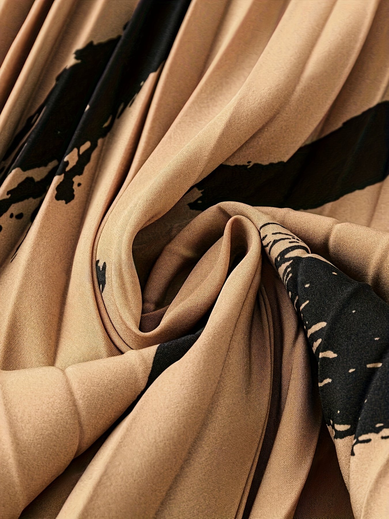 Jupe taille haute élastique imprimée abstraite, Jupe A-line élégante pour le printemps et l'été, Vêtements pour femmes