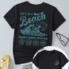 T-shirt à col rond imprimé plage (TEMU)