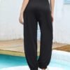 Jogging Taille Haute pour Femmes avec Imprimé Lettres de Brooklyn (TEMU)