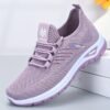 Baskets rétro pour femmes - Mélange respirant avec accents à rayures, absorbant la transpiration (TEMU)