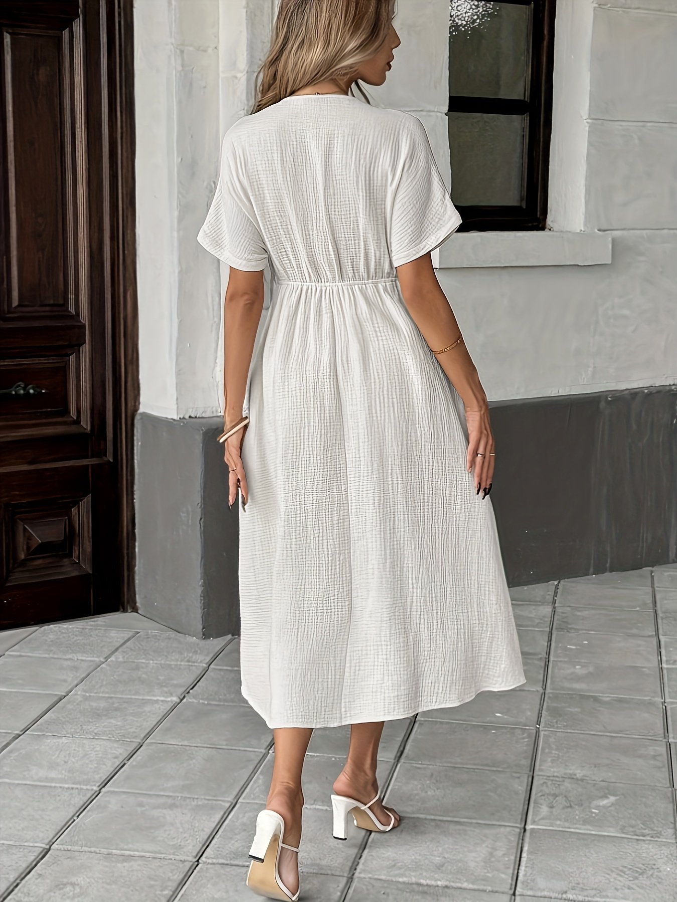Robe Bohème à Manches Courtes pour Femme + Nian Nian