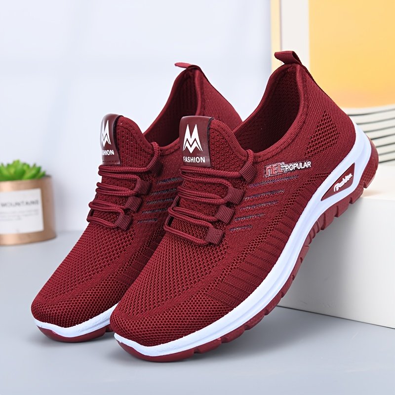 Baskets rétro pour femmes - Mélange respirant avec accents à rayures, absorbant la transpiration, à lacets, basiques en rose et violet, polyvalentes pour toutes les saisons, vêtements décontractés pour le sport | Style rétro chic | Baskets en mélange respirant