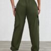 Pantalons Cargo Femme à Taille Élastique (TEMU)