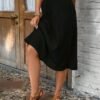 Jupe Midi Plissée Élégante Taille Haute pour Femme (TEMU)