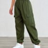 Pantalons Cargo Femme à Taille Élastique (TEMU)
