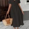 Robe Bohème à Manches Courtes pour Femme (TEMU)