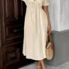 Robe Bohème à Manches Courtes pour Femme (TEMU)