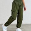 Pantalons Cargo Femme à Taille Élastique (TEMU)