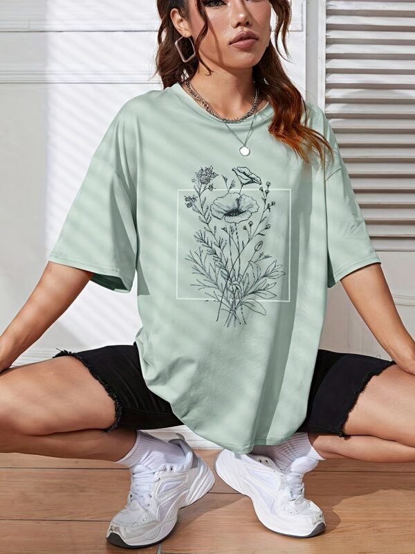 Chemise Décontractée à Imprimé Floral pour Femme (TEMU)