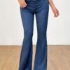 Pantalon évasé taille haute pour femme (TEMU)