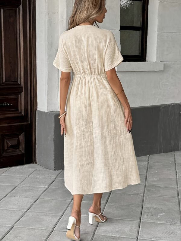 Robe Bohème à Manches Courtes pour Femme (TEMU)