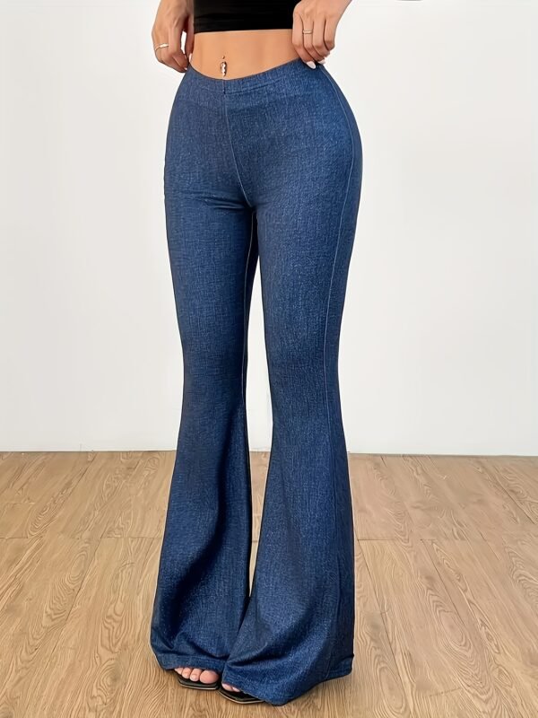 Pantalon évasé taille haute pour femme (TEMU)