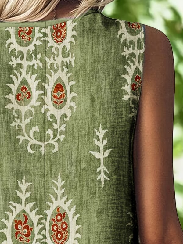 Robe ample sans manches à col en V pour l'été (TEMU)