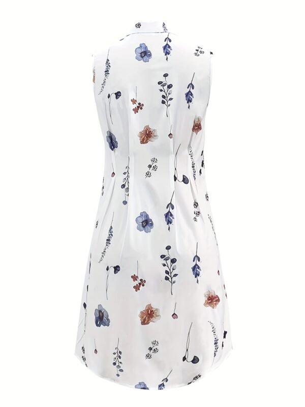 Robe midi sans manches élégante à imprimé floral (TEMU)