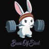 1pc T-shirt d'entraînement amusant pour femme avec imprimé lapin (TEMU)