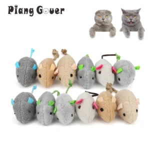 12 pièces mélange jouet pour animaux de compagnie herbe-aux-chats souris amusant en peluche souris chat jouet jeu interactif pour chaton