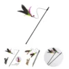 Jouets amusants pour chaton, tige de jouet interactive avec cloche et plumes, jouets pour chats.