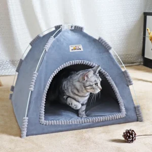 Maison pliable pour chat, tente universelle quatre saisons pour chat et chien, nid d'été Cool, Portable, pliable et respirant pour l'extérieur