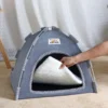 Maison pliable pour chat, tente universelle quatre saisons pour chat et chien, nid d'été Cool, Portable, pliable et respirant pour l'extérieur