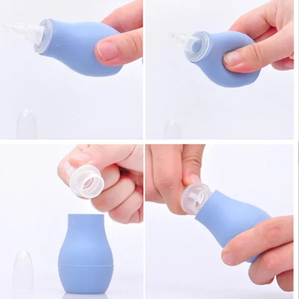 Nouveau-né Silicone bébé sécurité nez nettoyeur aspiration sous vide enfants aspirateur Nasal nouveau bébé soins Diagnostic-outil vide ventouse