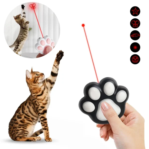 Jouets Laser Rechargeables pour Animaux de Compagnie, 5 Modèles Réglables, Motif de Transformation Interactif.
