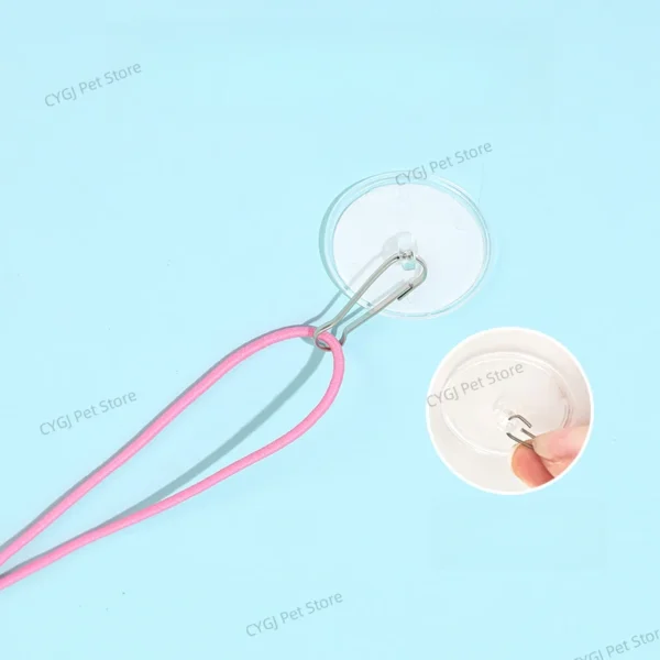 Corde longue corde pour chat, accessoires de jouet pour chaton, jouet pour chaton, balançoire, disque collant élastique avec cloche