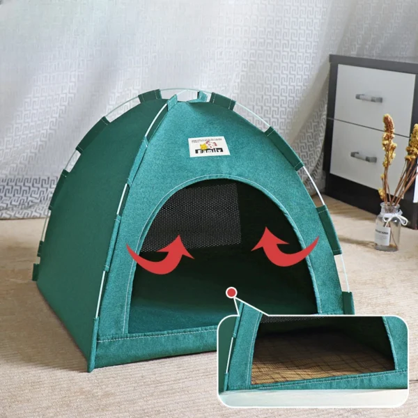 Maison pliable pour chat, tente universelle quatre saisons pour chat et chien, nid d'été Cool, Portable, pliable et respirant pour l'extérieur