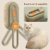 Brosse à Vapeur Électrique 3 en 1 pour Chat, Peigne à Eau pour Animaux de Compagnie, Pulvérisation de Cheveux, Énergie