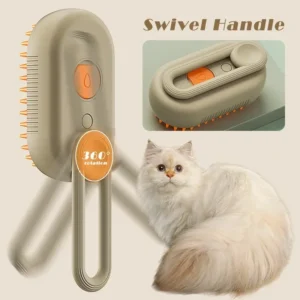 Brosse à Vapeur Électrique 3 en 1 pour Chat, Peigne à Eau pour Animaux de Compagnie, Pulvérisation de Cheveux, Énergie
