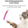 Baguette Teaser extensible pour chat avec cloches de plumes, boules colorées, jouet interactif pour chaton