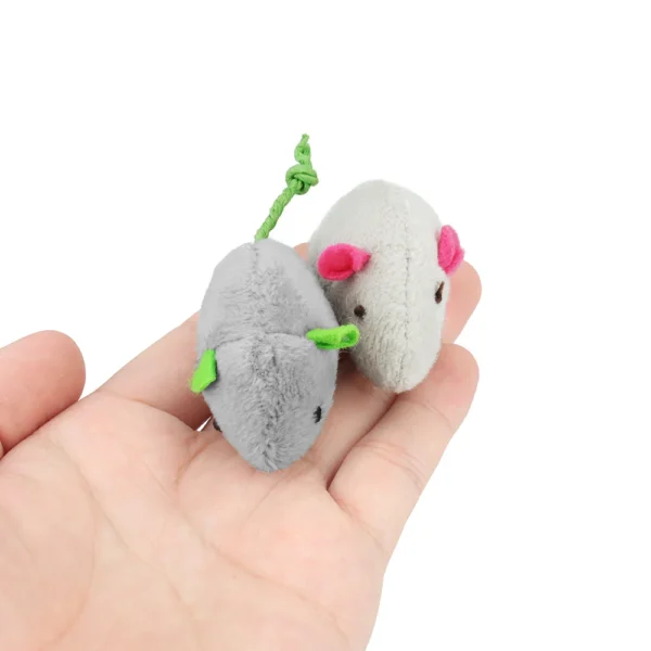 12 pièces mélange jouet pour animaux de compagnie herbe-aux-chats souris amusant en peluche souris chat jouet jeu interactif pour chaton
