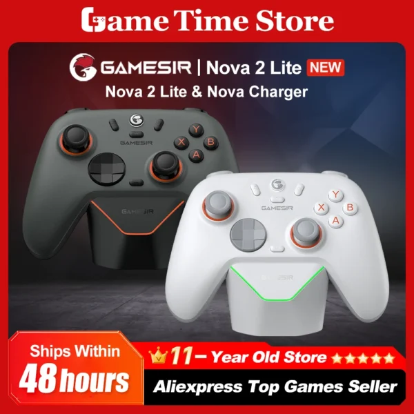 Gamesir Nova 2 Lite Mando para PC Nintendo Switch 2 contrôleur sans fil mise à niveau Hall déclencheur mécanique DPad plus rentable