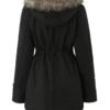 (TEMU)Veste d'hiver chaude à capuche pour femme - Manteau décontracté parka