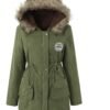 (TEMU)Veste d'hiver chaude à capuche pour femme - Manteau décontracté parka