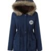 (TEMU)Veste d'hiver chaude à capuche pour femme - Manteau décontracté parka