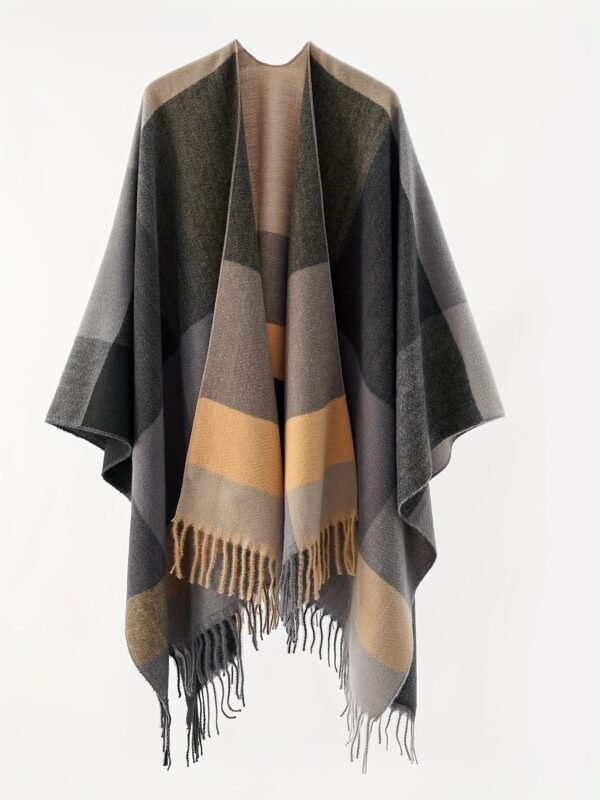 (TEMU) Écharpe à Franges Nouveau Style pour Femmes - Protection Chaleur et Froid, Accessoire de Soirée & Rendez-vous