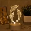 1pc Veilleuse Motif Créatif Dauphin Lampe de Chevet Créative (TEMU)