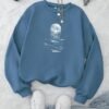 Sweat-shirt décontracté à col ras du cou, imprimé lune, tendance pour femmes(TEMU)