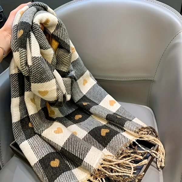 Écharpe châle à motif cœur pour femme - (TEMU)