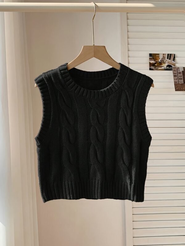 14c04c02-11c5-4815-8a4f-64cbb544ff38 Haut sans manches élégant pour femmes - Tunique à col rond et courtes (TEMU)