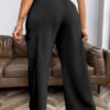 Pantalon cargo décontracté tricoté pour femmes avec imprimé alphabet et poches(TEMU)