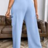 Pantalon cargo décontracté tricoté pour femmes avec imprimé alphabet et poches(TEMU)