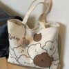 Sac à main élégant pour femmes avec visage d'ours Kawaii japonais(TEMU)